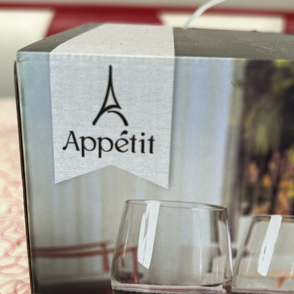 Brand new Appetit 4 Piece Stemless Wine Glass Set - Picture 4 of 5